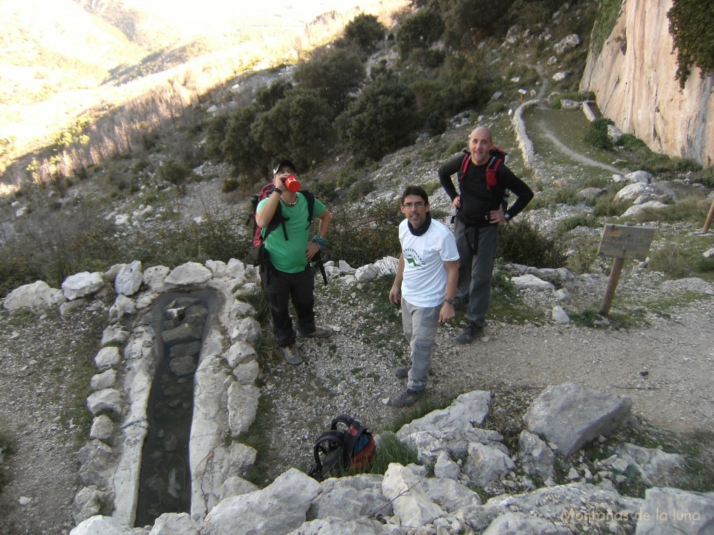 José, Jesús y Vicente en la Font de La Solsida